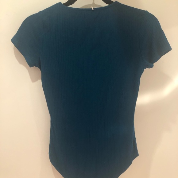 Teal Zip-up Bodysuit - Picture 2 of 2